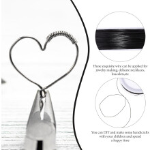 2 Rolls Black Galvanized Iron Wire 0.5Mm Diameter 40 Yards Each DIY Craft Wire