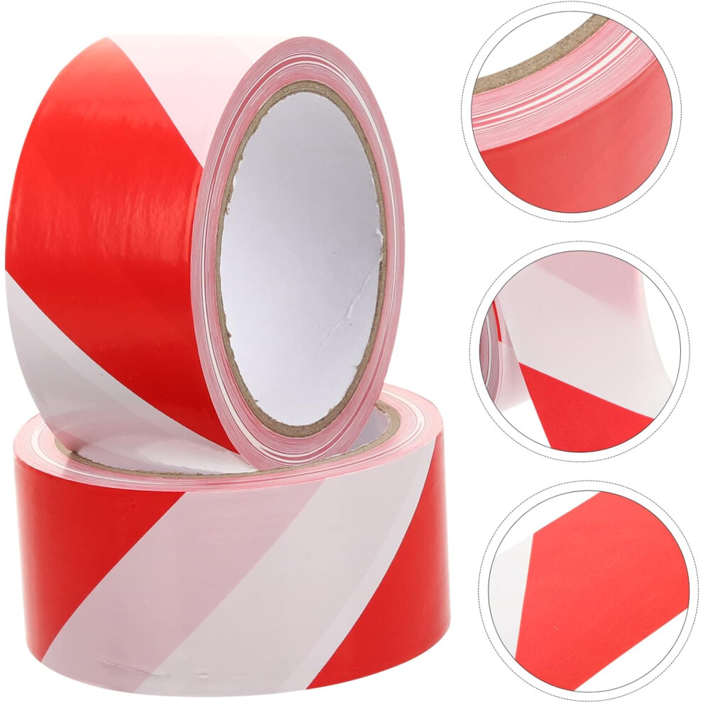 2 Rolls Caution Tape Non Sticky Barrier Tape Striped Safety Hazard For Hazard Area 8882873508812