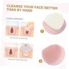 Cepillo de limpieza facial de silicona de 3 piezas con masaje y exfoliante facial para mujeres.