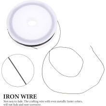 2 rolos preto galvanizado fio de ferro 0,5 mm diâmetro 40 jardas cada fio artesanal do DIY