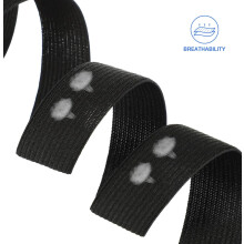 Bandas de costura de alta elasticidade 20mm largura 40M rolo, cinturas de estiramento pretas e brancas