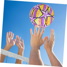 Fluoreszierende Beachvolleyballbälle für Jungen und Mädchen, 23 cm, PVC, aufblasbar, glatte Oberfläche