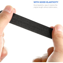 High Elasticity Sewing Bands 20Mm Wide 40M Roll, Black and White Stretch Straps