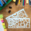 2pcs Plastic Drawing Templates Geometric Stencils Measuring Rulers Multifunctional Drafting Tools 4