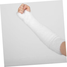 Lange, flauschige Armstulpen für Damen, dehnbare, fingerlose Ärmel bis über den Ellbogen, weich und flauschig.