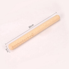 2 buc sucitor din lemn, bețe de aluat, 30 cm, material din lemn masiv, neted, rezistent la uzură