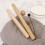 2pcs Wooden Rolling Pin Dough Rolling Stick 30cm Solid Wood Material Smooth Hard-Wearing 1