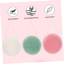 3 ks čistiaca špongia na tvár Mäkká a opakovane použiteľná exfoliačná čistiaca špongia na hĺbkové čistenie