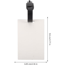Etiquetas de bagagem de sublimação em branco de 4pcs DIY rótulos de mala de transferência de calor com cordão