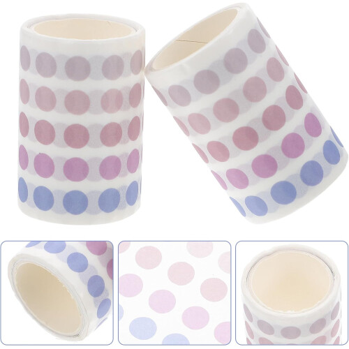 2 τεμάχια αυτοκόλλητα Washi Tape με βασικό χρώμα για ημερολόγιο και σχεδιαστή 2