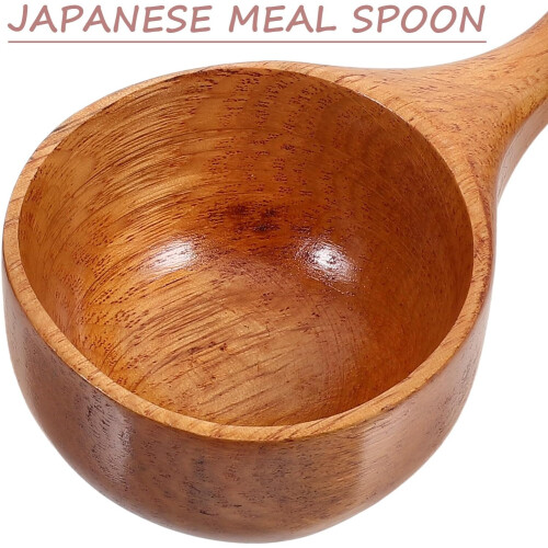 2pcs Wooden Soup Ladle Set for Kitchen Use, 100ml Capacity 2