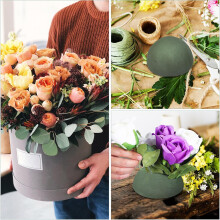 Bolas de espuma floral para manualidades (2 unidades) Esferas redondas de espuma húmeda para arreglos florales y decoración de eventos.