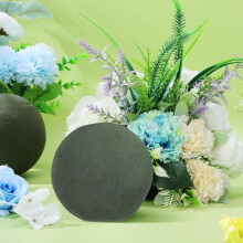 Knutselbloemen van schuimrubber, 2 stuks, natte ronde schuimrubberen bollen voor doe-het-zelf bloemstukken en evenementdecoraties.
