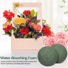 2 Stück runde, nasse Schaumstoffkugeln für DIY-Blumenarrangements und Eventdekorationen
