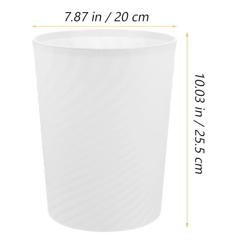 2pcs 8l branco Pp lixo lata com estilo simples e design chic olhar, balde de lixo doméstico conveniente 1