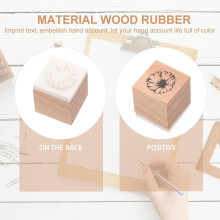 Holzstempel und zartes Tagebuchstempel-Set, 22-teilig, Retro-Blumenmotiv, multifunktionales Scrapbooking-DIY-Werkzeug
