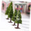 30Pcs Mixed Pine Tree Model Set for Landscape Layout Scenery, Miniature Wire Trunk Trees 6