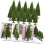30Pcs Mixed Pine Tree Model Set for Landscape Layout Scenery, Miniature Wire Trunk Trees 8