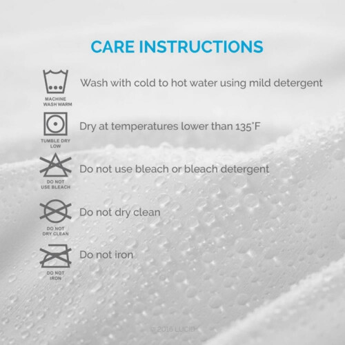 Protège-oreiller imperméable hypoallergénique à fermeture éclair, format Queen 2