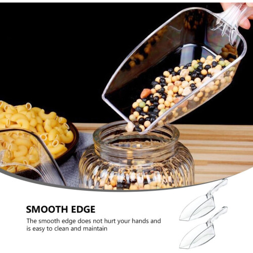2pcs Flour Shovels Ice Scoop PC Material Thickened Multi-Functional Smooth Edges Integrally Formed Simple 2