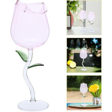 2 romantische Weingläser mit kreativem Blumenmuster für Cocktailpartys, Küchenbar – einzigartige Trinkgefäße