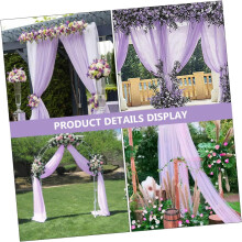 Cortina de gaze de fundo de casamento roxo de 2-PCs 200X160Cm, decoração de fios de organza de malha de alta densidade