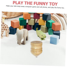 2 juegos de juguete giroscópico de madera para niños, niñas y adultos, peonzas giratorias seguras de madera maciza.