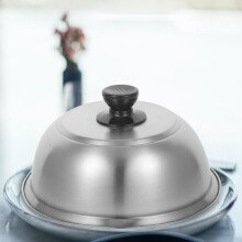 2 coperchi per griglia da bistecca in acciaio inox da 20 cm e 22 cm, coperture per alimenti, cupola per marinatura, accessori per pentole e padelle