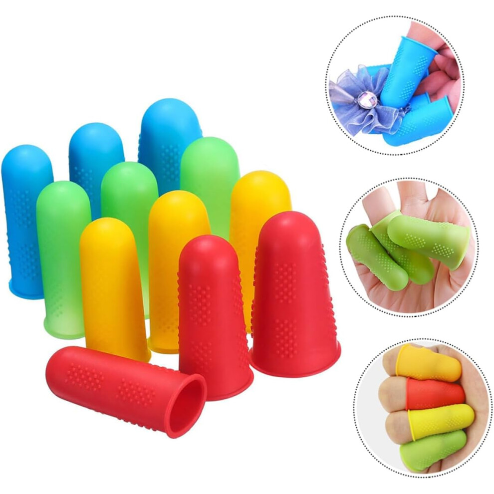Hkhbjs 2 Sets Silicone Finger Protectors Heat Resistant Cooking Wear Resistant Finger Cots