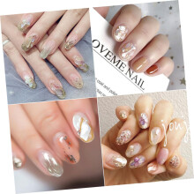 2 Sets Nageldekor aus natürlichen Muschelflocken – Modisches Maniküre-Accessoire, leichtes und schickes Nagelornament für Damen