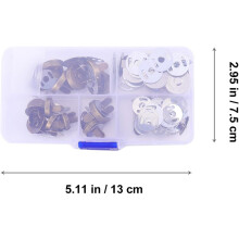 20-teiliges Set magnetischer Schnallen und Verschlüsse (1,8 cm und 1,4 cm) in Silber und Antikkupfer zum Selbermachen von Magnetknöpfen für Taschen