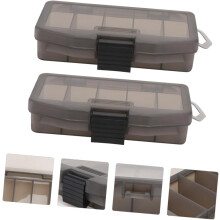 2er-Set Köderaufbewahrungsboxen, kleine Angelkoffer mit abschließbarem Design für Outdoor-Camping und Angelausrüstung