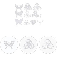 Zestaw szablonów do wycinania ze stali węglowej DIY, 2 szt., motyl, kwiat, wykrojnik do scrapbookingu