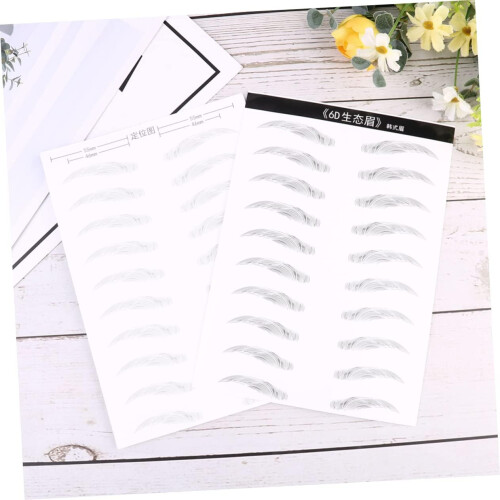 6d Waterproof Eyebrow Sticker Patch 10 Pairs Hair-Like Artificial Eyebrow Simulation Makeup Tools 2