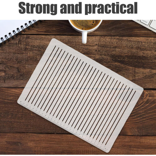 2sets Spacing Line Template Straight Line Drawing Tool Plastic Template Ruler