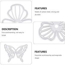DIY Kolstål Stansformar Schablon Set 2st Fjäril Blomma Scrapbooking Stansform