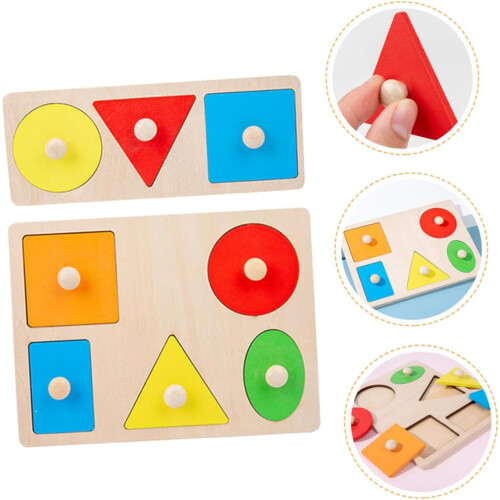 2 sets geometrische puzzels voor educatief speelgoed.