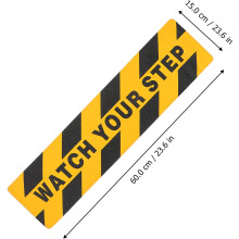 2 stuks waarschuwingsstickers, 'Let op waar je loopt'-stickers, 'Let op waar je loopt'-bordjes voor de vloer.