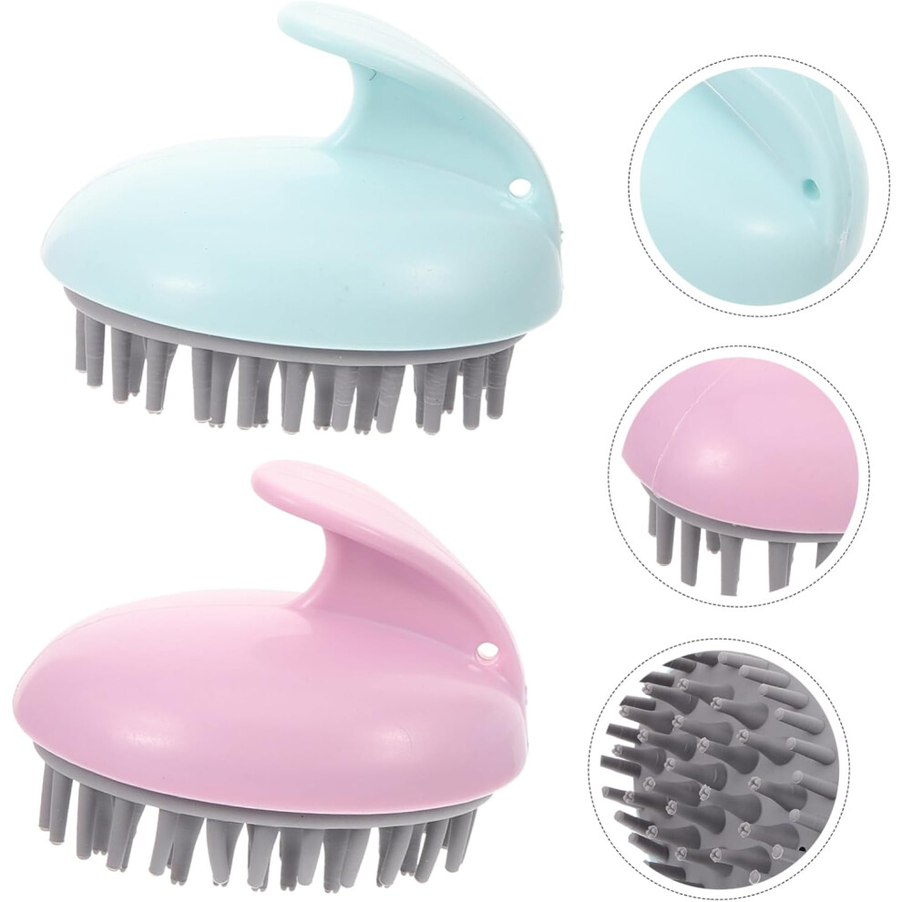 Hkhbjs 2Pcs Detangling Hair Brush Soft Scalp Massager Handle Scalp Shampoo Brush