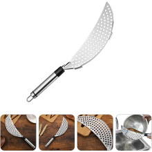 2pcs Stainless Steel Strainer Pan Strainer with Smooth Surface Evenly Mesh Holes
