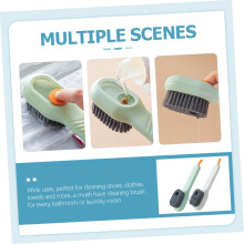 2pcs Scrub Brush with Soap Dispenser for Shoes and Laundry