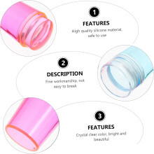 2 juegos de sellos para manicura, sellos para decoración de uñas fáciles de usar para el hogar y el salón de belleza.
