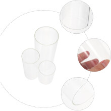 3-teiliges Set Glasvasen für Blumenarrangements mit weiter Öffnung und glatter Oberfläche