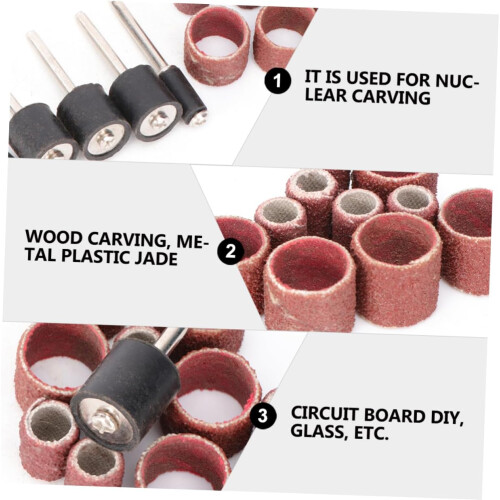 20pcs Sandpaper Ring Sanding Head Bands for Rotary Tool 1