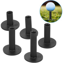 Set van 10 golfbalhouders/tees met platte, flexibele tees voor binnengolf (42 mm-80 mm).