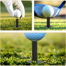 Set van 10 golfbalhouders/tees met platte, flexibele tees voor binnengolf (42 mm-80 mm).