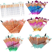 20pcs Unique Handle Makeup Brush Set Makeup Tools Eyeshadow Brush Soft Smooth Long-term Use One Kit for Women