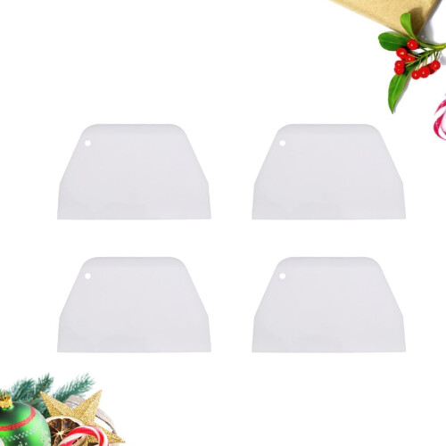 4pcs Cake Scraper Cake Decorating Tool Plastic Baking Smoother Easy to Handle Easy 2