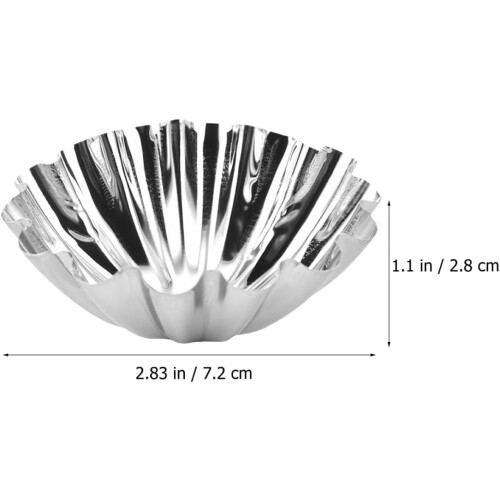 20pcs Non-Stick Stainless Steel Muffin Cupcake Tart Molds Multi-Function Baking Pudding Cups 1