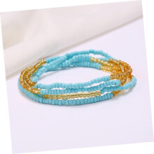 22-teilige elastische Taillenkette aus Reisperlen, kreative Körperkette für Damen, Taillenschmuck für Feste